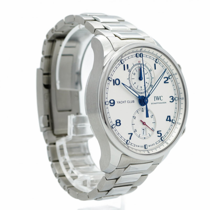 ★最終価格★SALE【5wwm0117】IWC アイダブリューシー シャフハウゼン ポルトギーゼヨットクラブ クロノグラフ IW390702 シルバー文字盤【中古】腕時計 メンズ