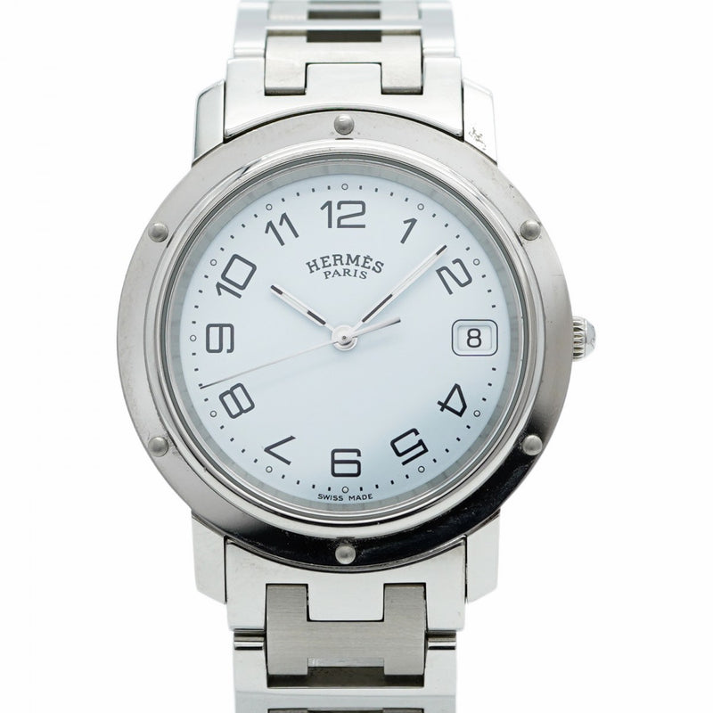 ★最終価格★SALE【5wwm0140】エルメス クリッパー CL6.710 白文字盤【中古】腕時計 メンズ