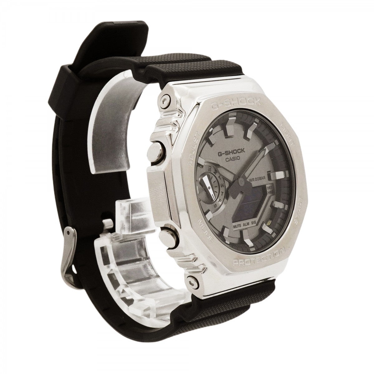 ★最終価格★SALE【5wwm0171】カシオ Ｇ-SHOCK GM-2100 シルバー/液晶文字盤【中古】腕時計 メンズ