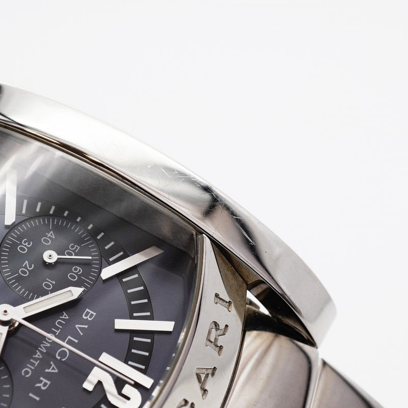 ★最終価格【5wwm0176】ブルガリ アショーマ AA44SCH ネイビー文字盤【中古】腕時計 メンズ