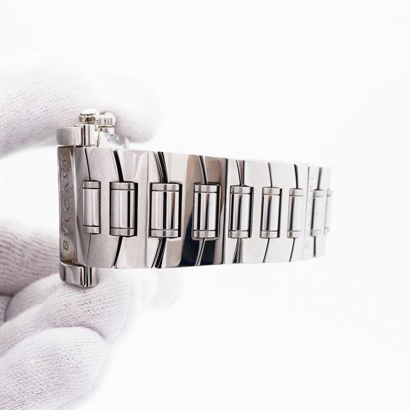 ★最終価格【5wwm0176】ブルガリ アショーマ AA44SCH ネイビー文字盤【中古】腕時計 メンズ