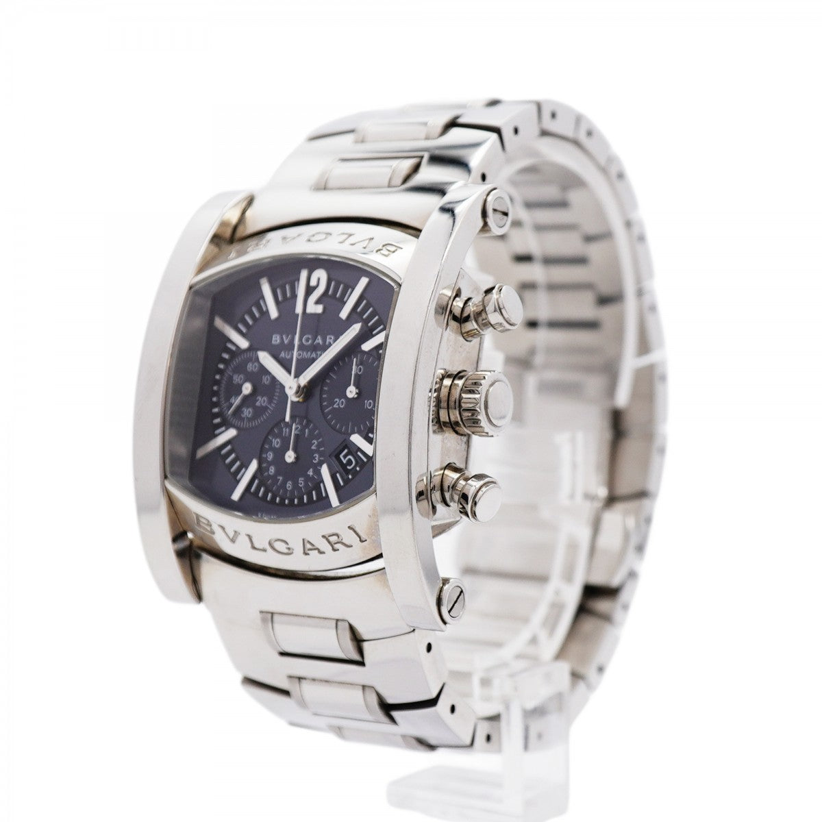 ★最終価格【5wwm0176】ブルガリ アショーマ AA44SCH ネイビー文字盤【中古】腕時計 メンズ