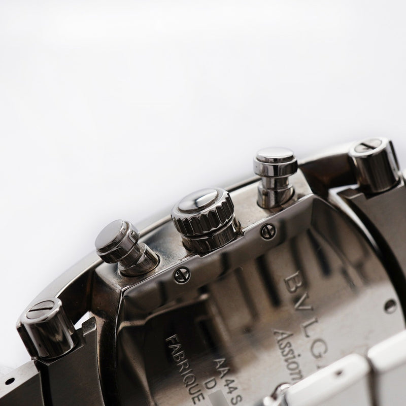 ★最終価格【5wwm0176】ブルガリ アショーマ AA44SCH ネイビー文字盤【中古】腕時計 メンズ