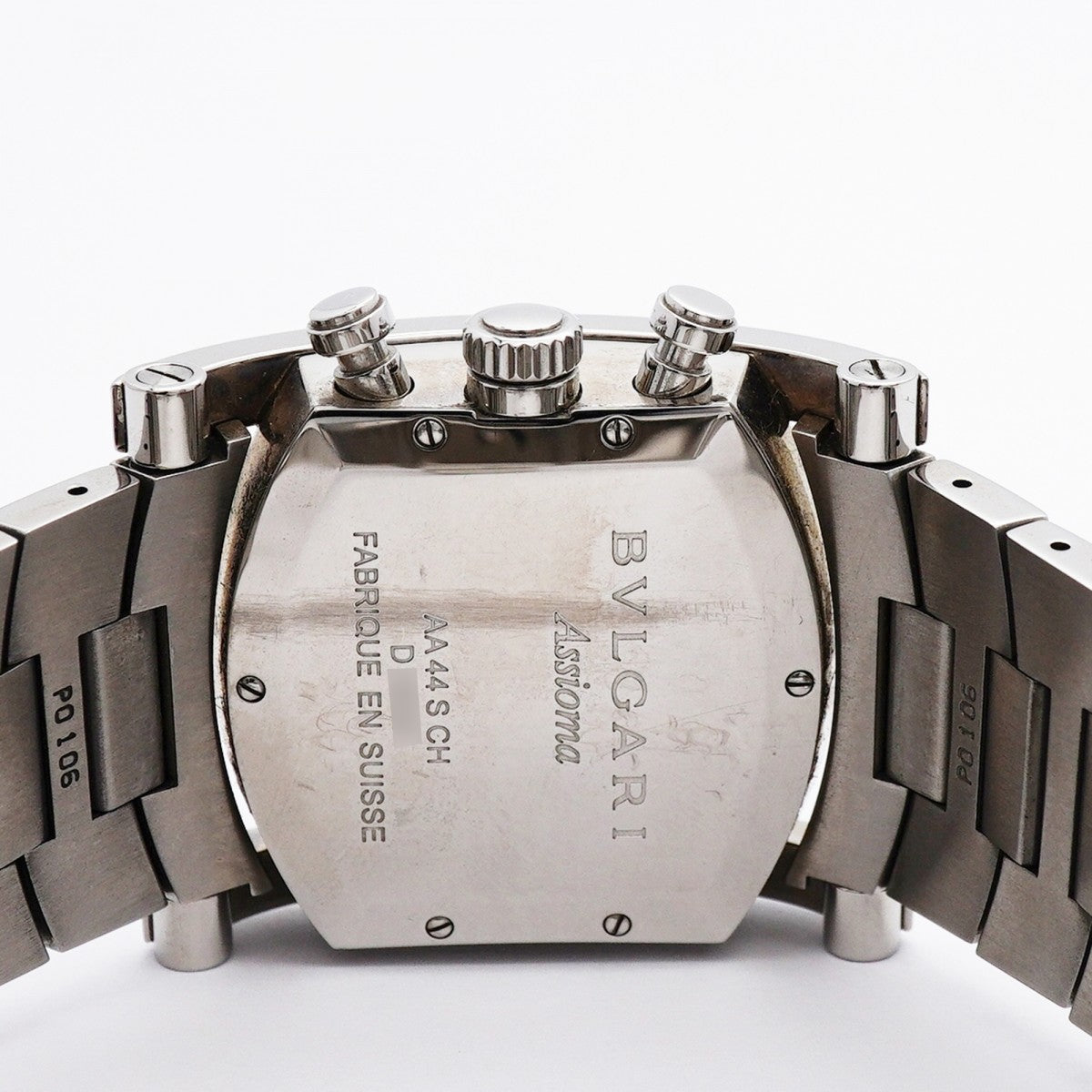 ★最終価格【5wwm0176】ブルガリ アショーマ AA44SCH ネイビー文字盤【中古】腕時計 メンズ