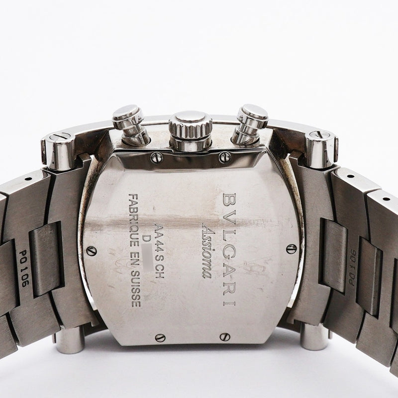 ★最終価格【5wwm0176】ブルガリ アショーマ AA44SCH ネイビー文字盤【中古】腕時計 メンズ