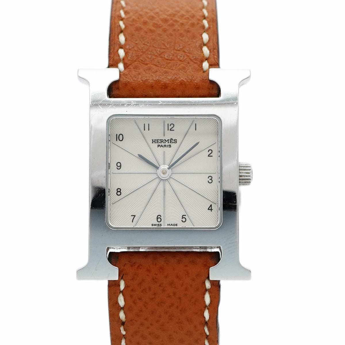 【5wwm0199】エルメス Hウォッチ HH1.210 白文字盤【中古】腕時計 レディース