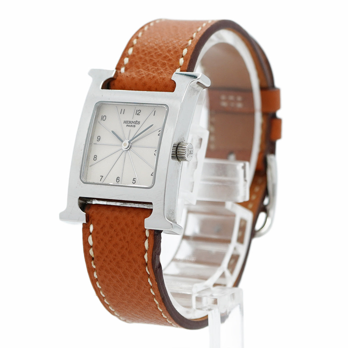 【5wwm0199】エルメス Hウォッチ HH1.210 白文字盤【中古】腕時計 レディース