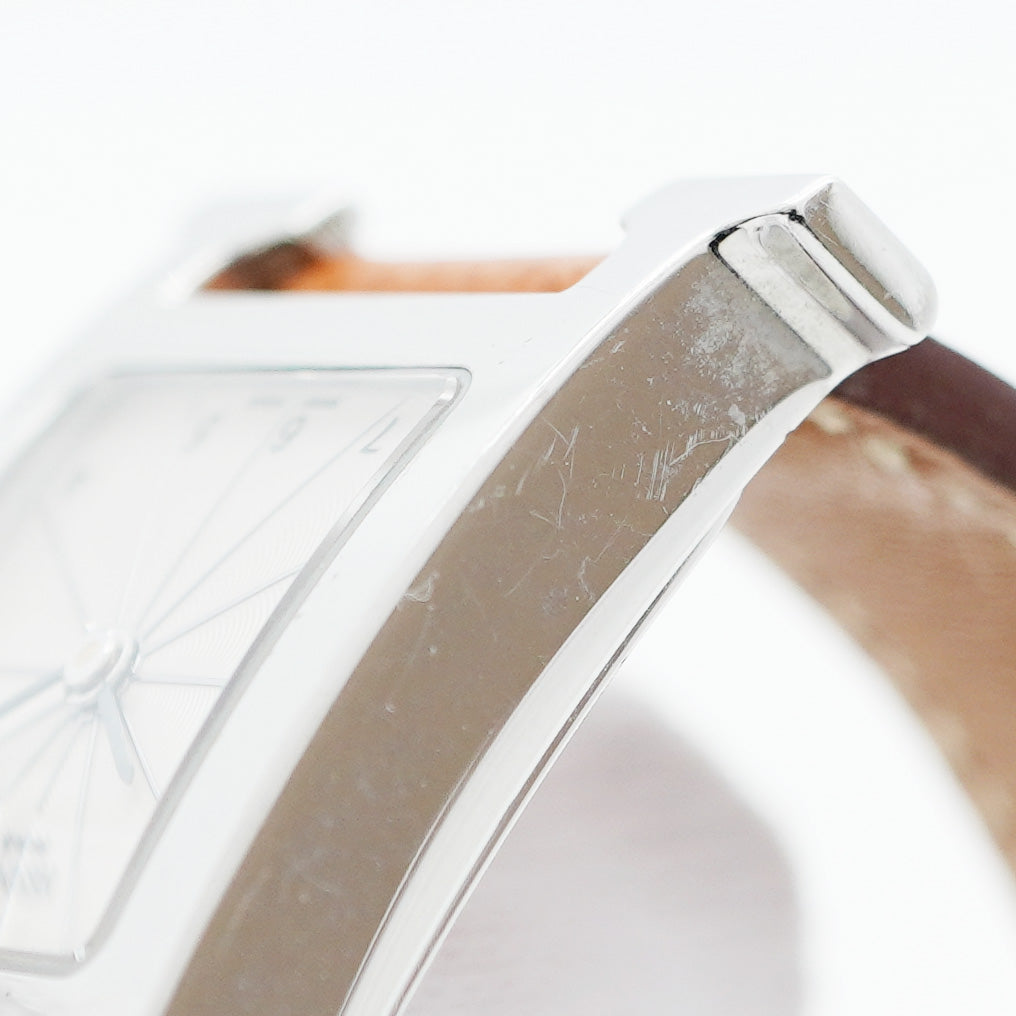 【5wwm0199】エルメス Hウォッチ HH1.210 白文字盤【中古】腕時計 レディース