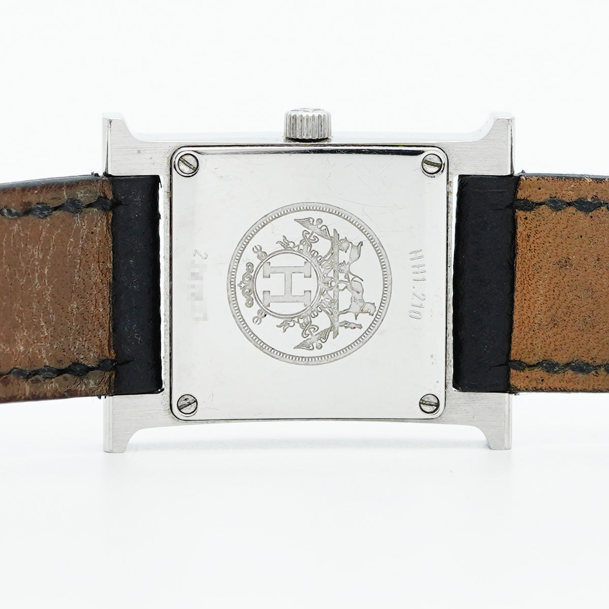 【5wwm0224】エルメス Hウォッチ HH1.210 アイボリー文字盤【中古】腕時計 レディース