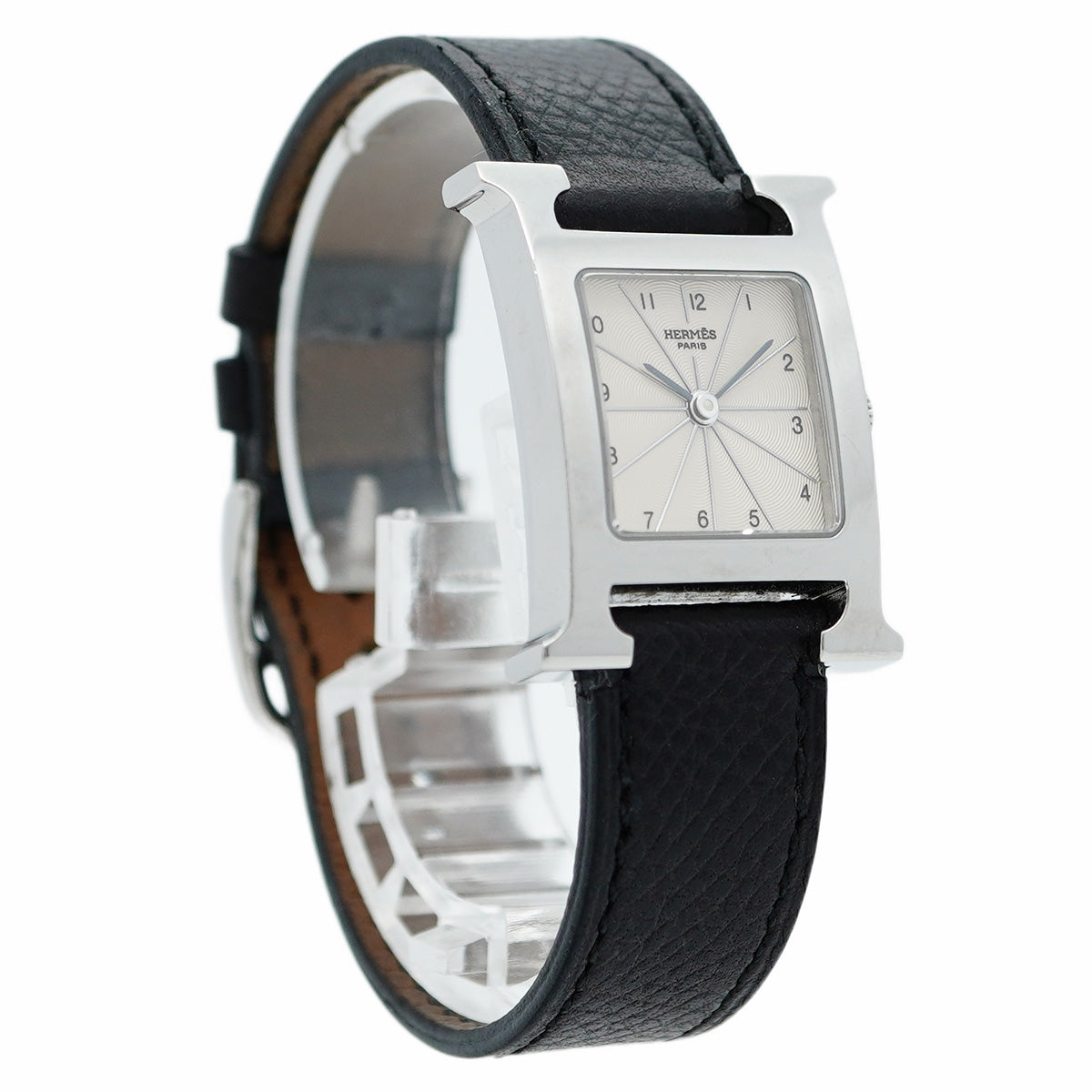 【5wwm0224】エルメス Hウォッチ HH1.210 アイボリー文字盤【中古】腕時計 レディース