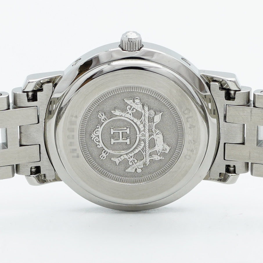 【5wwm0228】エルメス クリッパー CL4.210 青文字盤【中古】腕時計 レディース