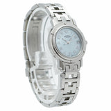 【5wwm0228】エルメス クリッパー CL4.210 青文字盤【中古】腕時計 レディース