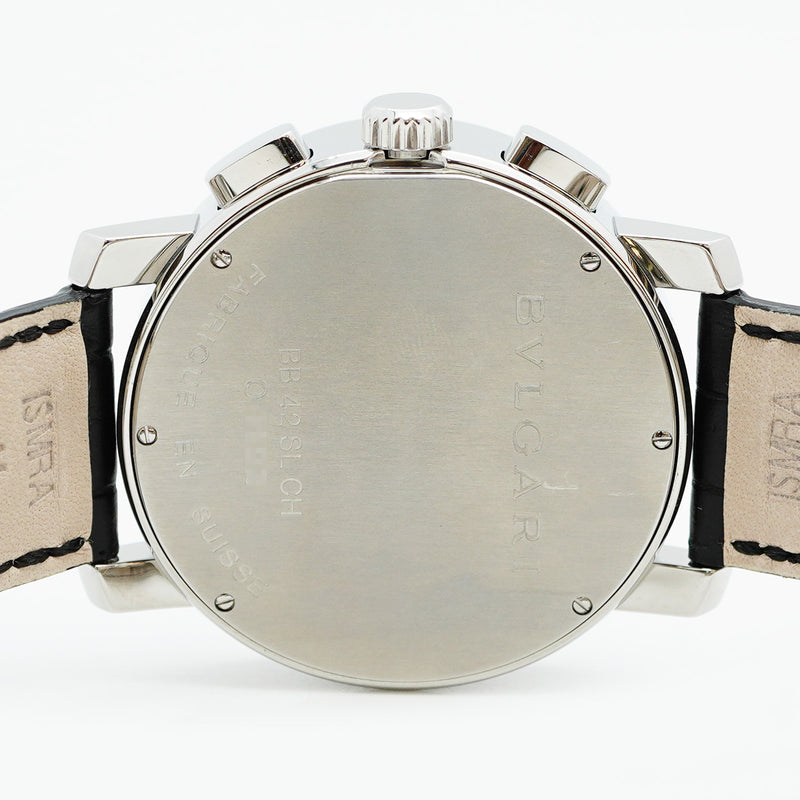 ★SALE【5wwm0241】ブルガリ ブルガリブルガリ BB42SLCH 白文字盤【中古】腕時計 メンズ