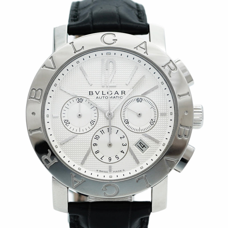 ★SALE【5wwm0241】ブルガリ ブルガリブルガリ BB42SLCH 白文字盤【中古】腕時計 メンズ