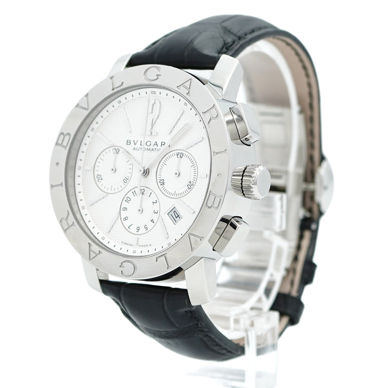★SALE【5wwm0241】ブルガリ ブルガリブルガリ BB42SLCH 白文字盤【中古】腕時計 メンズ
