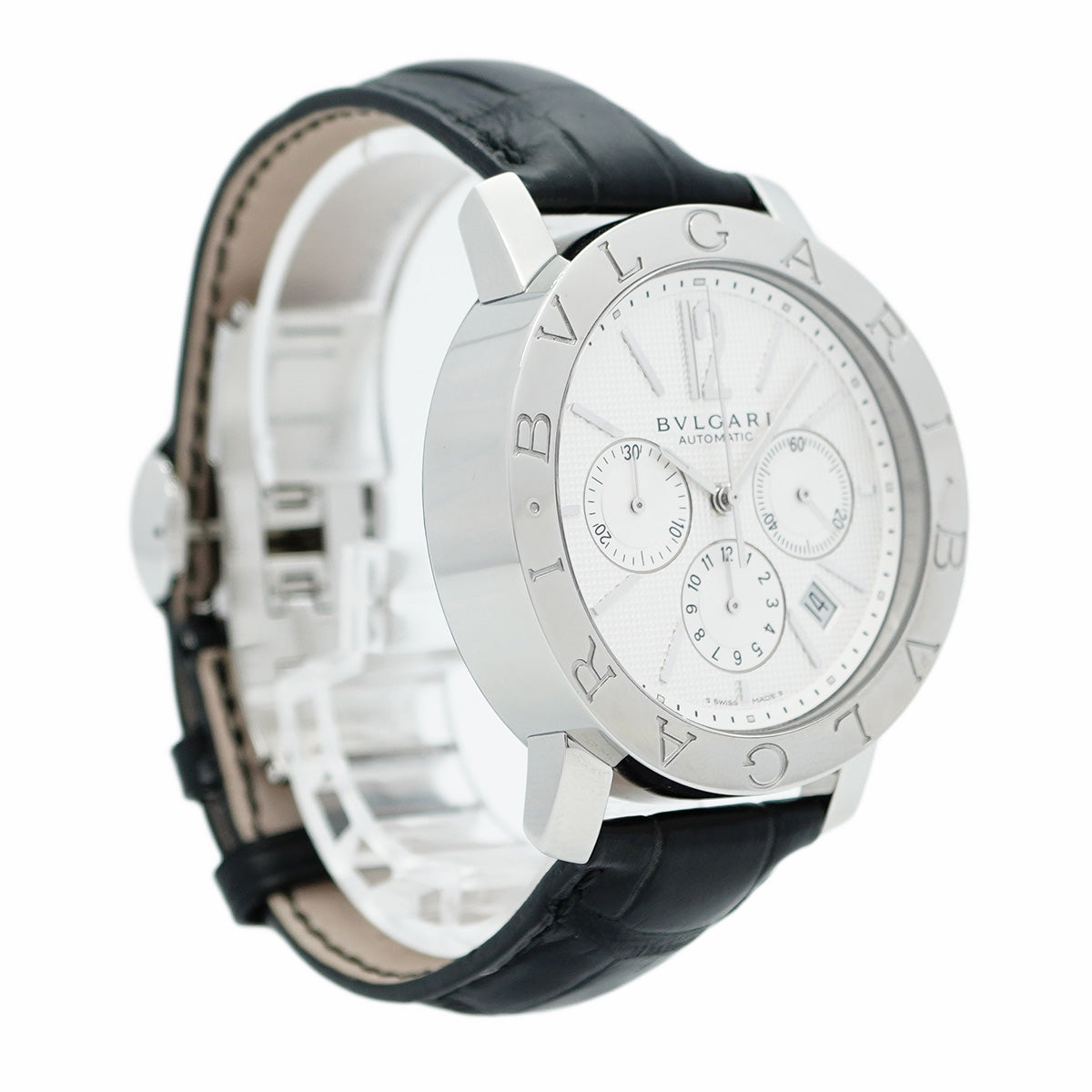 ★SALE【5wwm0241】ブルガリ ブルガリブルガリ BB42SLCH 白文字盤【中古】腕時計 メンズ