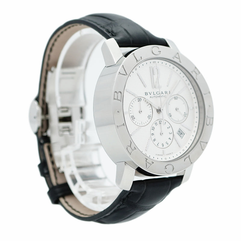 ★SALE【5wwm0241】ブルガリ ブルガリブルガリ BB42SLCH 白文字盤【中古】腕時計 メンズ
