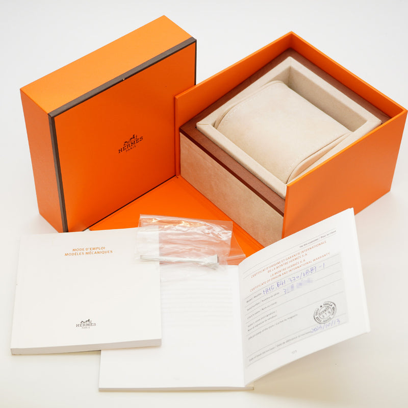 ★SALE【5wwm0248】エルメス Hウォッチ HH5.841 グレー文字盤【中古】腕時計 メンズ