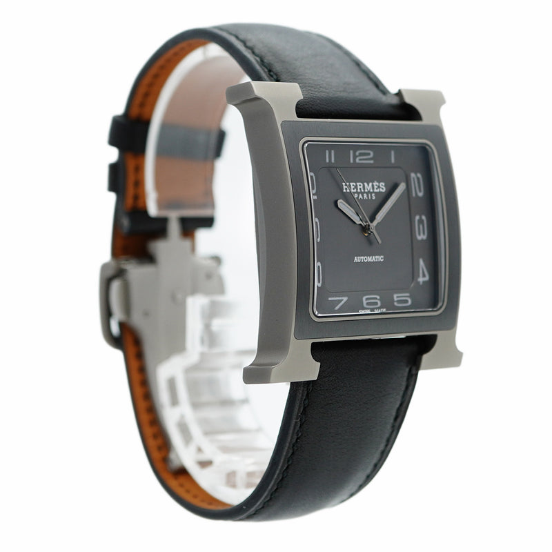 ★SALE【5wwm0248】エルメス Hウォッチ HH5.841 グレー文字盤【中古】腕時計 メンズ