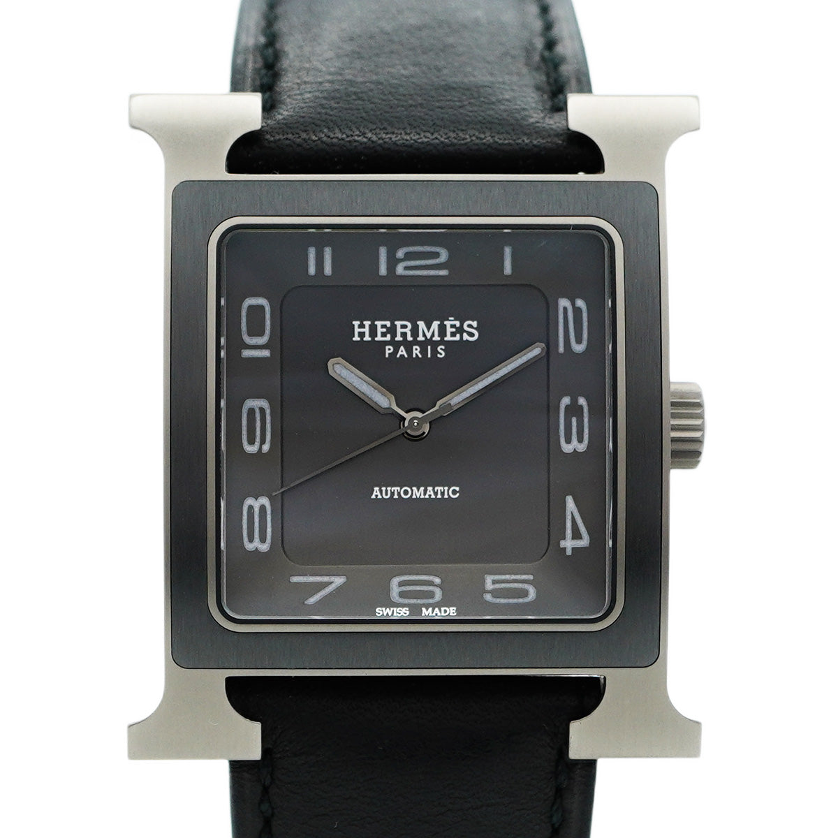 ★SALE【5wwm0248】エルメス Hウォッチ HH5.841 グレー文字盤【中古】腕時計 メンズ