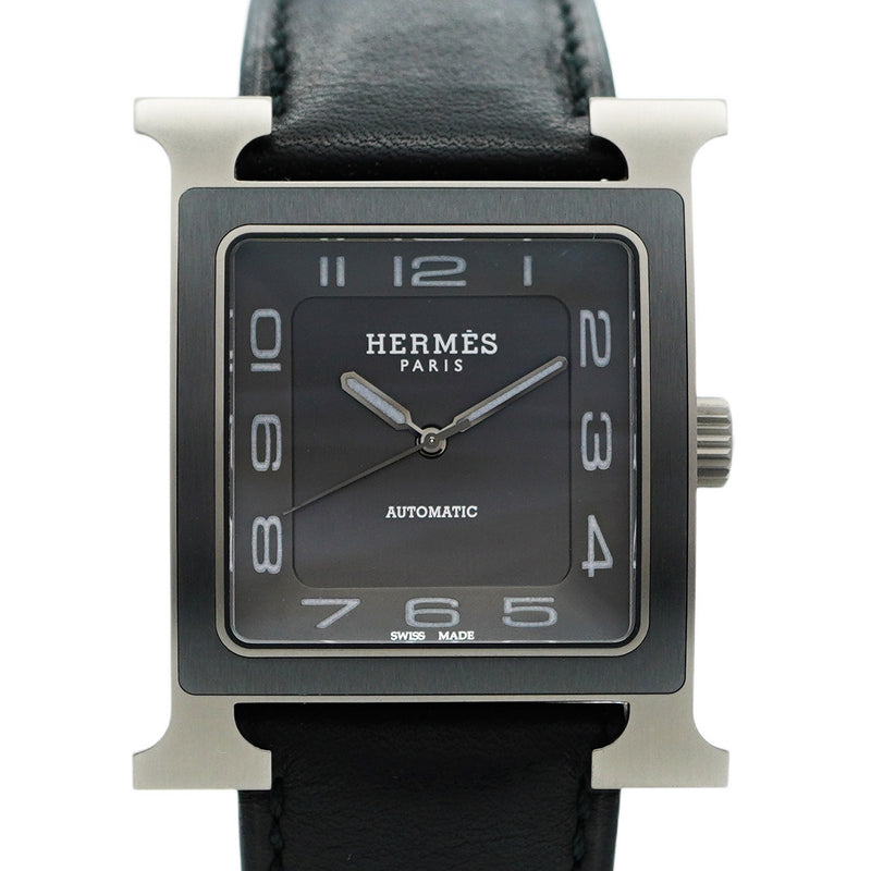 ★SALE【5wwm0248】エルメス Hウォッチ HH5.841 グレー文字盤【中古】腕時計 メンズ