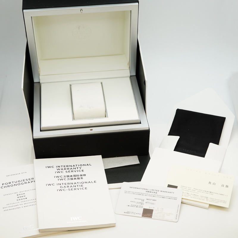 ★SALE【5wwm0252】IWC アイダブリューシー シャフハウゼン ポルトギーゼ IW371491 ネイビー文字盤【中古】腕時計 メンズ