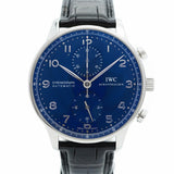 ★SALE【5wwm0252】IWC アイダブリューシー シャフハウゼン ポルトギーゼ IW371491 ネイビー文字盤【中古】腕時計 メンズ