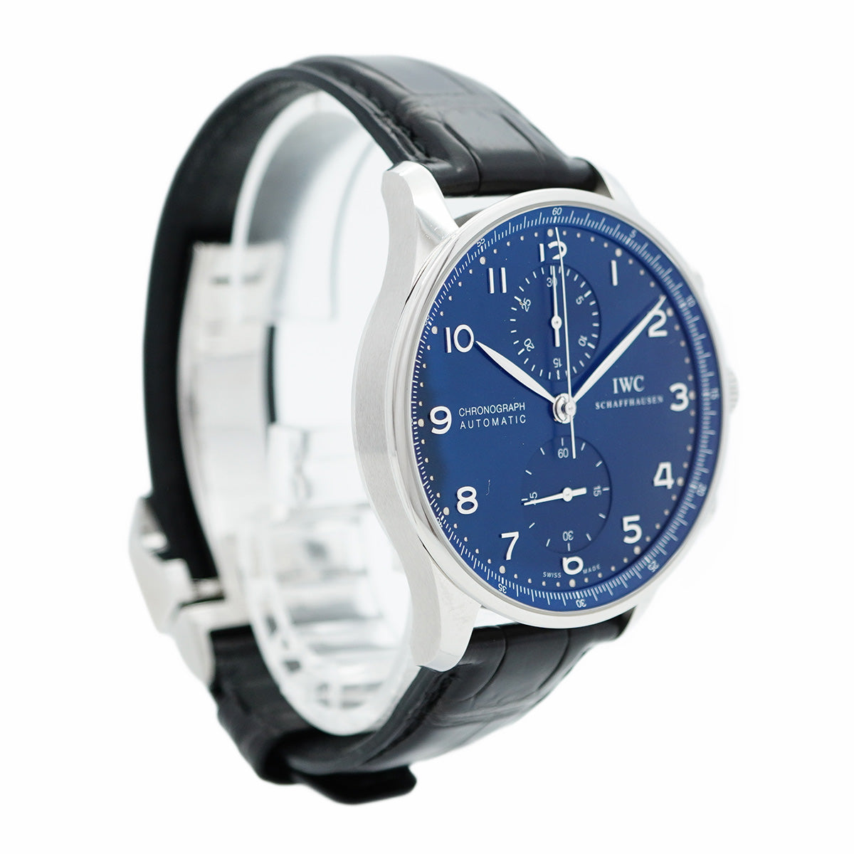 ★SALE【5wwm0252】IWC アイダブリューシー シャフハウゼン ポルトギーゼ IW371491 ネイビー文字盤【中古】腕時計 メンズ