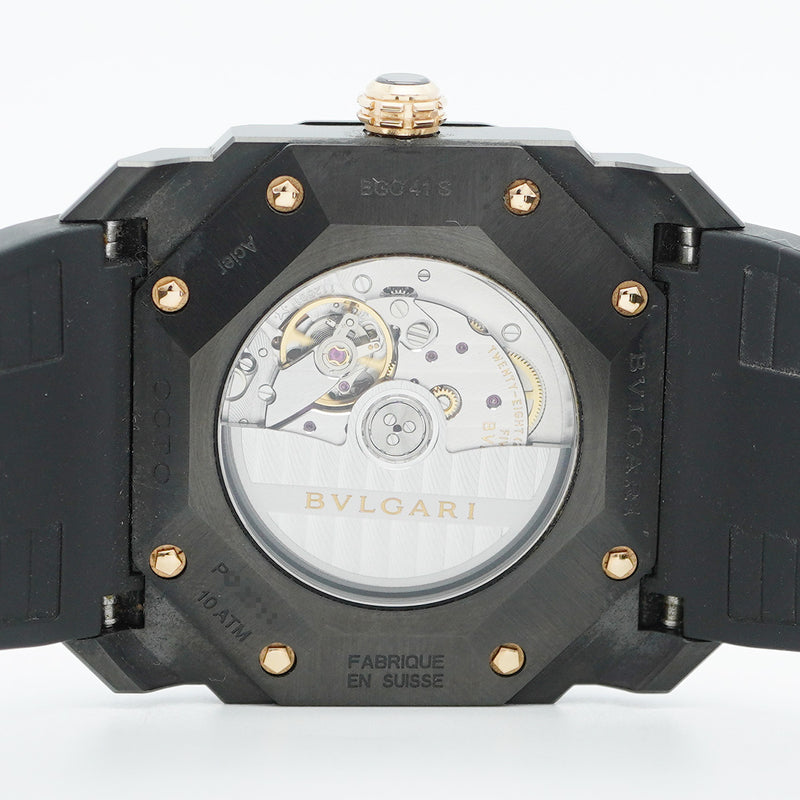 ★SALE【5wwm0254】ブルガリ オクト ウルトラネロ BG041BBSVD 黒文字盤【中古】腕時計 メンズ