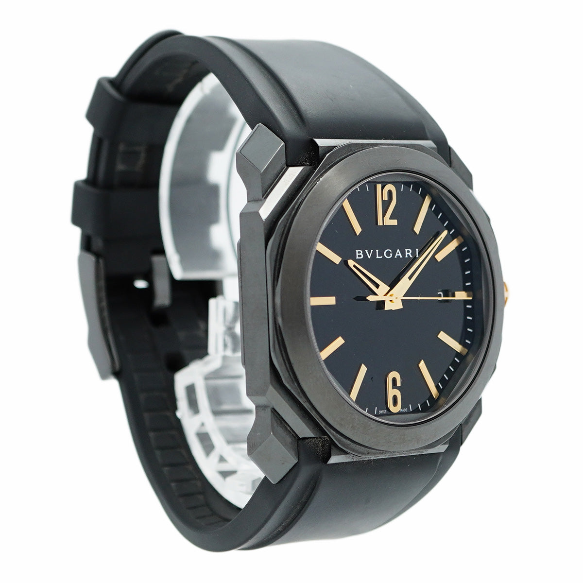 ★SALE【5wwm0254】ブルガリ オクト ウルトラネロ BG041BBSVD 黒文字盤【中古】腕時計 メンズ