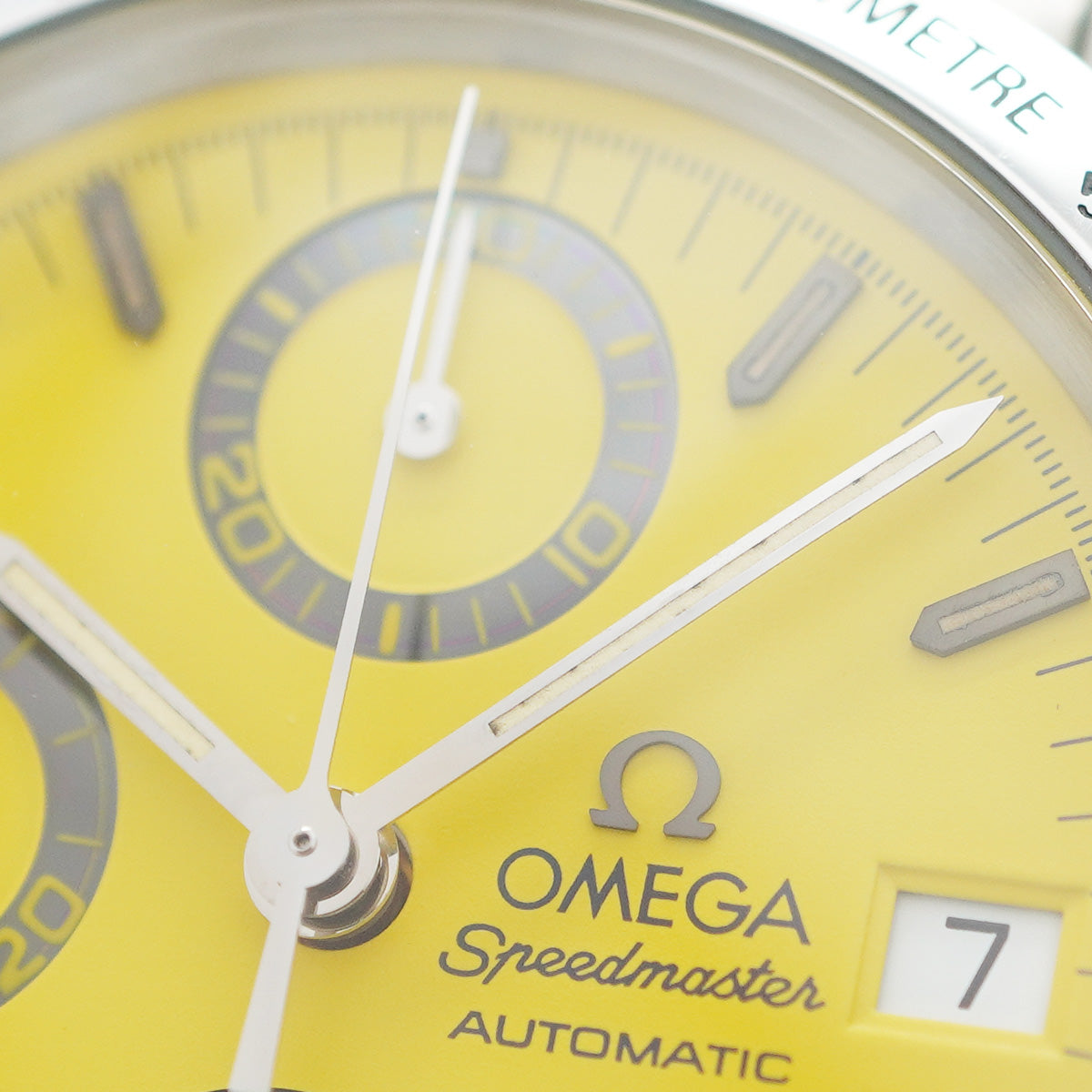 ★SALE【5wwm0262】オメガ スピードマスター ミハエルシューマッハ 3511.12 イエロー文字盤【中古】腕時計 メンズ