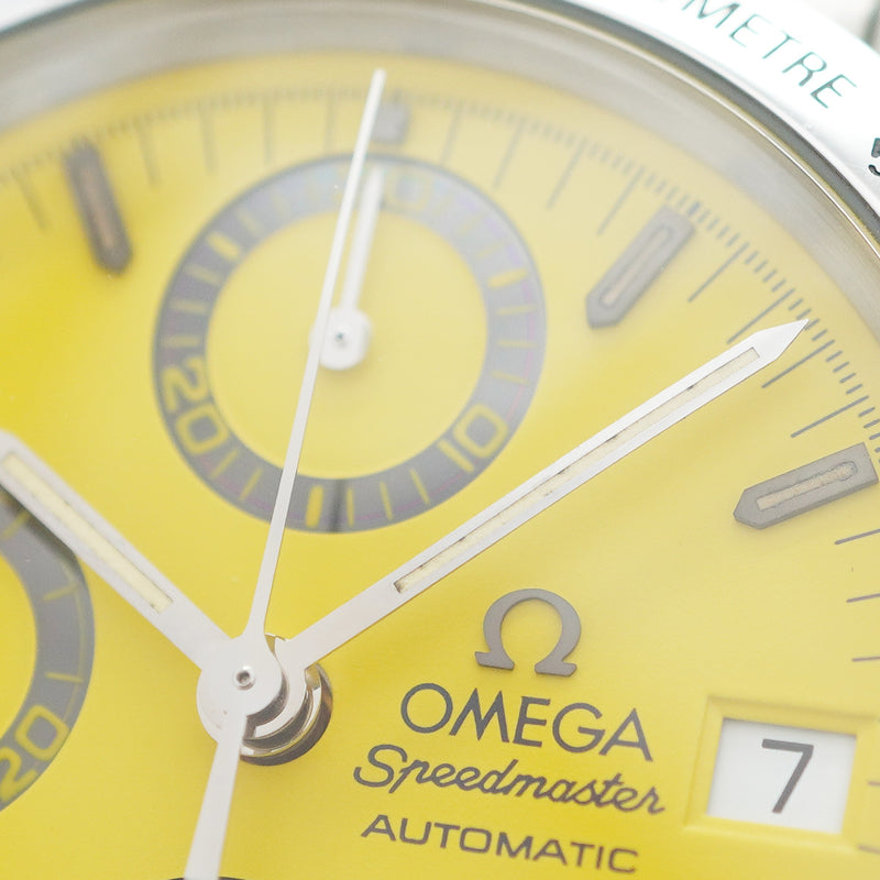 ★SALE【5wwm0262】オメガ スピードマスター ミハエルシューマッハ 3511.12 イエロー文字盤【中古】腕時計 メンズ