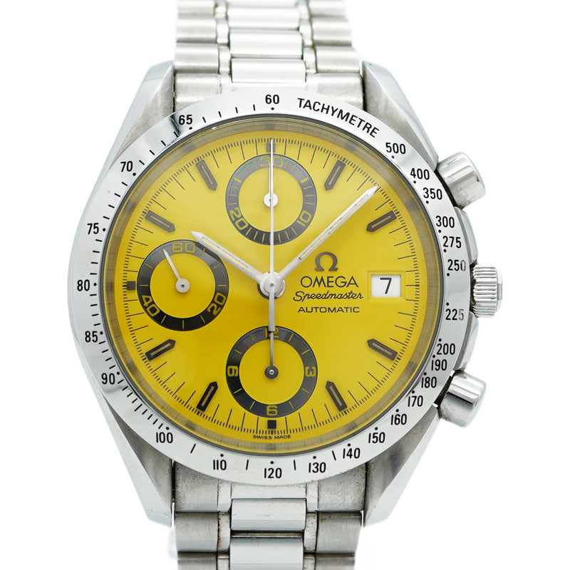 ★SALE【5wwm0262】オメガ スピードマスター ミハエルシューマッハ 3511.12 イエロー文字盤【中古】腕時計 メンズ