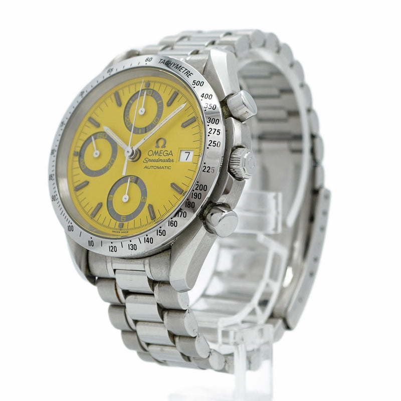 ★SALE【5wwm0262】オメガ スピードマスター ミハエルシューマッハ 3511.12 イエロー文字盤【中古】腕時計 メンズ