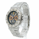 【5wwm0285】ブルガリ ディアゴノ カリブロ303 DG42C14SWGSDCH グレー文字盤【中古】腕時計 メンズ