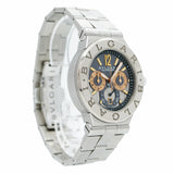 【5wwm0285】ブルガリ ディアゴノ カリブロ303 DG42C14SWGSDCH グレー文字盤【中古】腕時計 メンズ