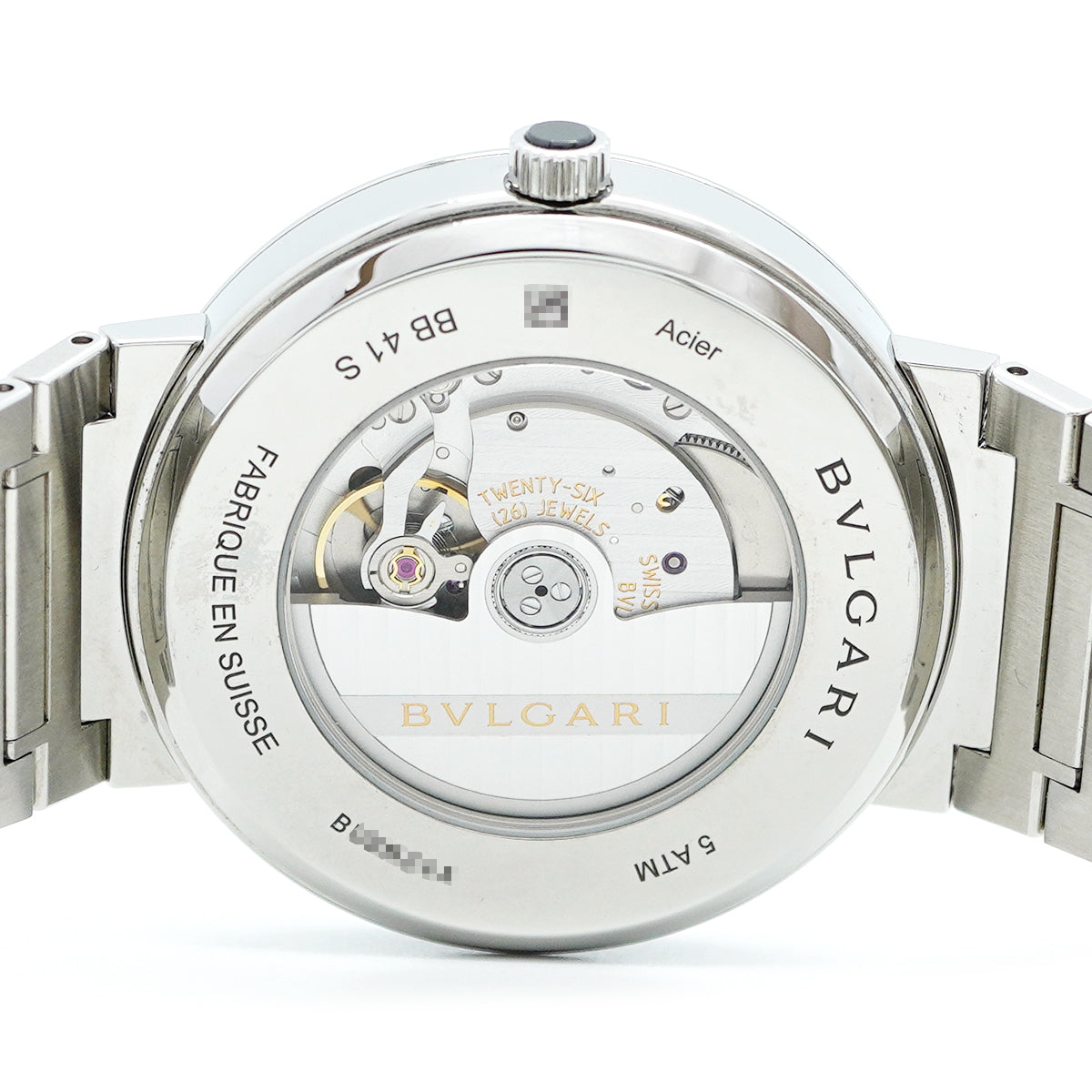 【5wwm0286】ブルガリ ブルガリブルガリ BB41S 青文字盤【中古】腕時計 メンズ