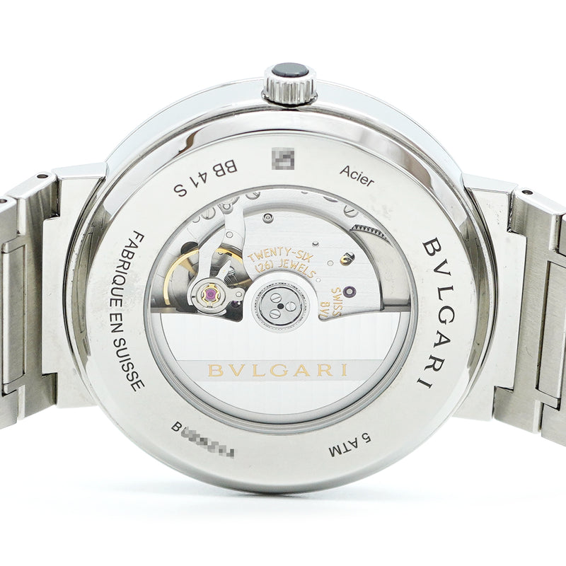 【5wwm0286】ブルガリ ブルガリブルガリ BB41S 青文字盤【中古】腕時計 メンズ