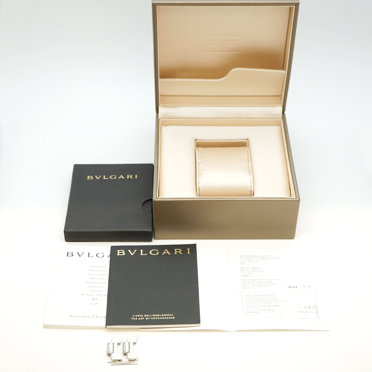 【5wwm0298】ブルガリ アショーマ AA44SCH グレー文字盤【中古】腕時計 メンズ