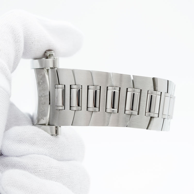 【5wwm0298】ブルガリ アショーマ AA44SCH グレー文字盤【中古】腕時計 メンズ