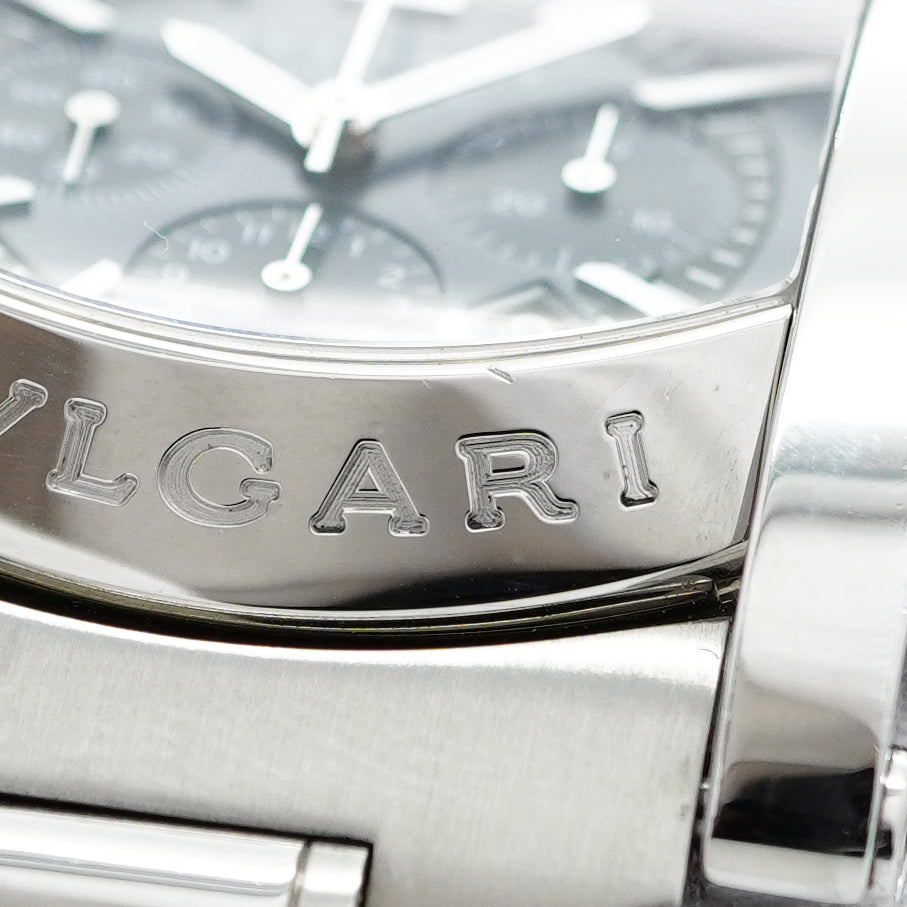 【5wwm0298】ブルガリ アショーマ AA44SCH グレー文字盤【中古】腕時計 メンズ