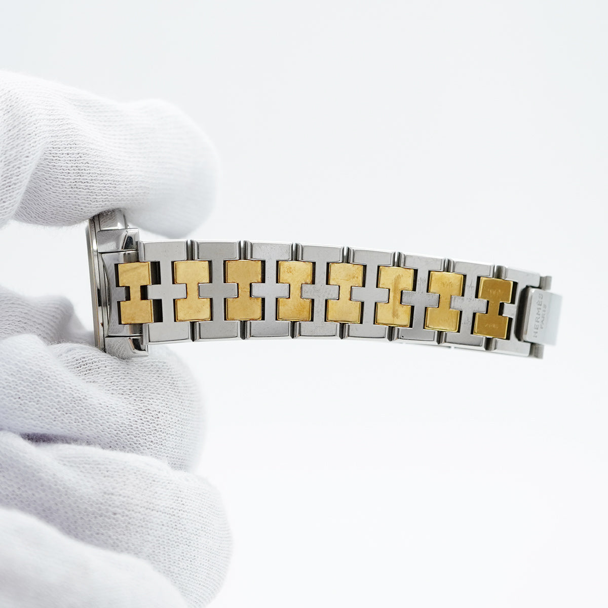 【5wwm0302】エルメス キャリック CA1.220 白文字盤【中古】腕時計 レディース