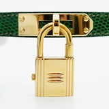 【5wwm0303】エルメス ケリーウォッチ KE1.210 グリーン文字盤【中古】腕時計 レディース