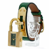 【5wwm0303】エルメス ケリーウォッチ KE1.210 グリーン文字盤【中古】腕時計 レディース