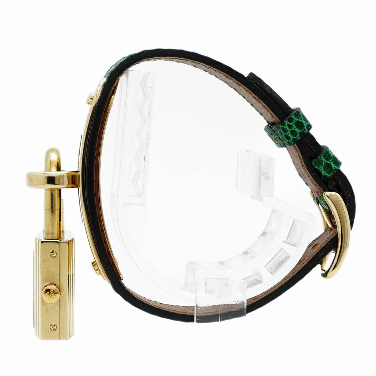 【5wwm0303】エルメス ケリーウォッチ KE1.210 グリーン文字盤【中古】腕時計 レディース