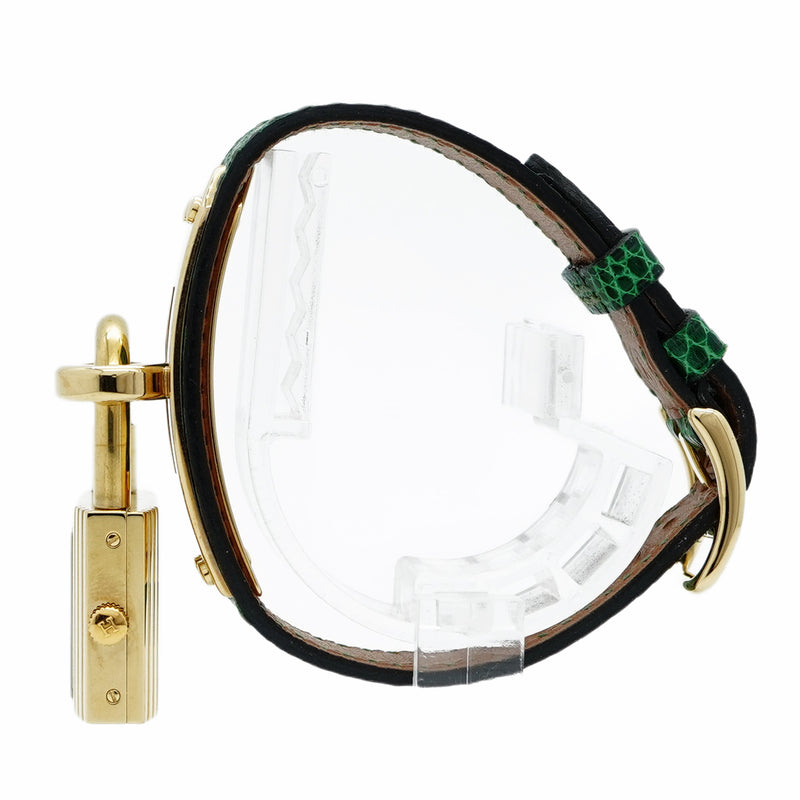 【5wwm0303】エルメス ケリーウォッチ KE1.210 グリーン文字盤【中古】腕時計 レディース