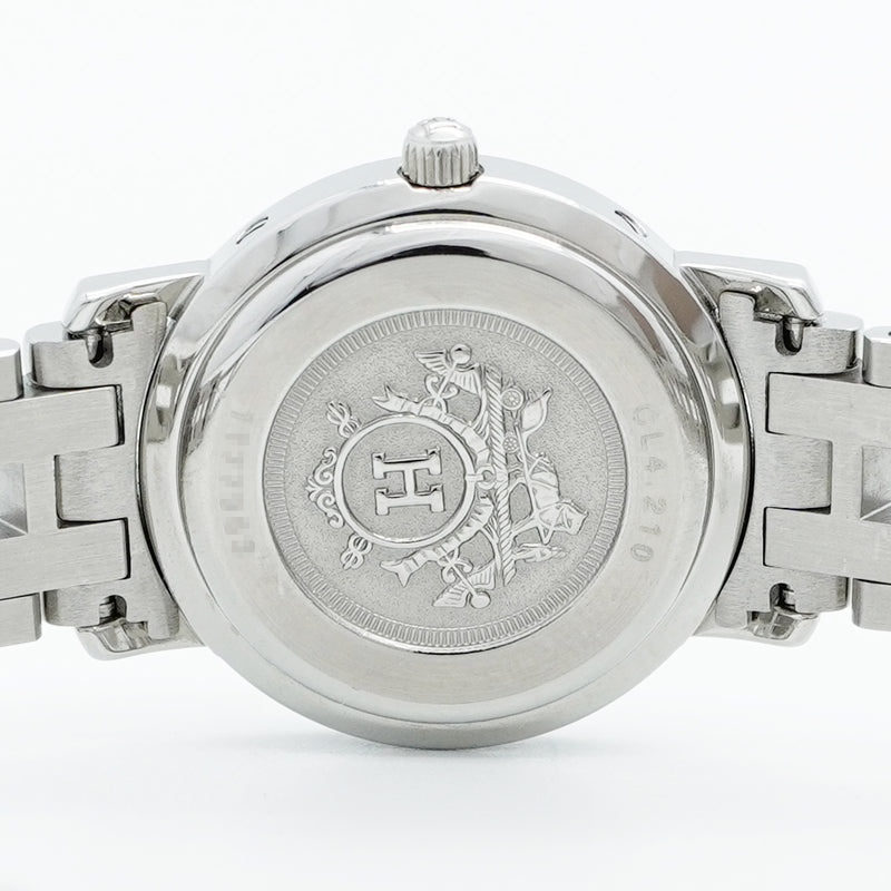 【5wwm0307】エルメス クリッパー CL4.210 オレンジ文字盤【中古】腕時計 レディース