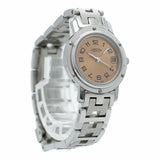 【5wwm0307】エルメス クリッパー CL4.210 オレンジ文字盤【中古】腕時計 レディース