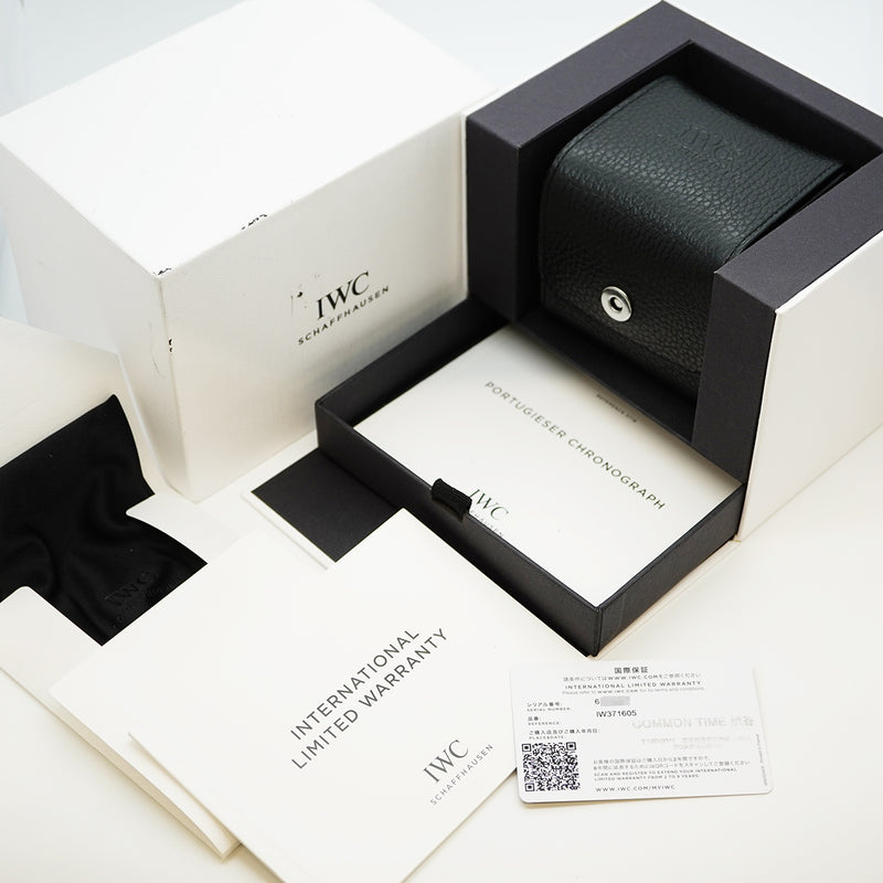 【5wwm0348】IWC アイダブリューシー シャフハウゼン ポルトギーゼ クロノグラフ IW371605 シルバー文字盤【中古】腕時計 メンズ
