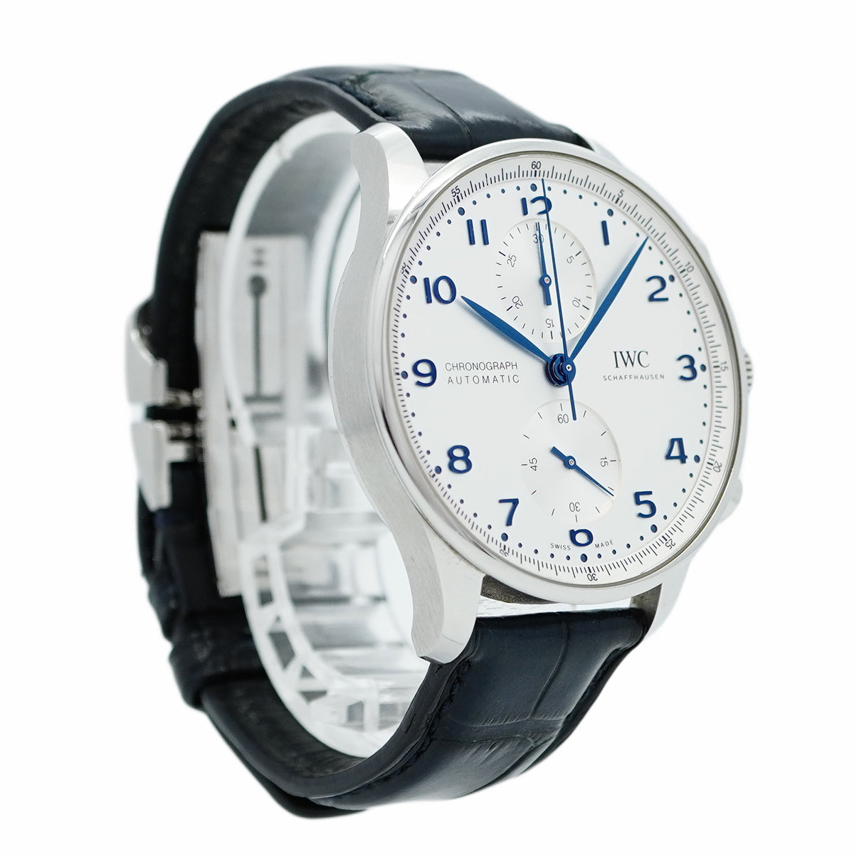 【5wwm0348】IWC アイダブリューシー シャフハウゼン ポルトギーゼ クロノグラフ IW371605 シルバー文字盤【中古】腕時計 メンズ